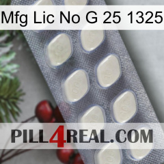 Mfg Lic No G 25 1325 08